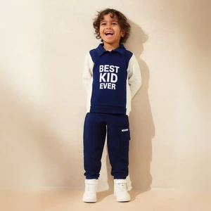 Erkek Çocuk Takım Eşofman Takımı Sweat & Kargo Cepli Alt 2'li Spor Set Mevsimlik 4-8 Yaş