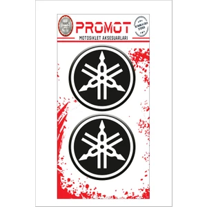 Yamaha 3D Kabartmalı Damla Logo Sticker 5cm 04