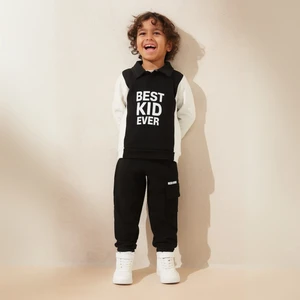 Erkek Çocuk Takım Eşofman Takımı Sweat & Kargo Cepli Alt 2'li Spor Set Mevsimlik 4-8 Yaş