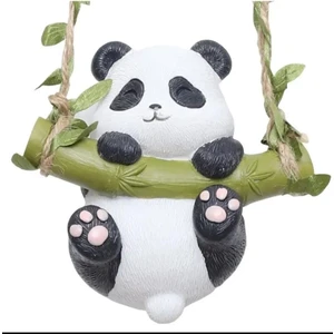 Bahçe Balkon Süsü Dekoratif Sallanan Panda