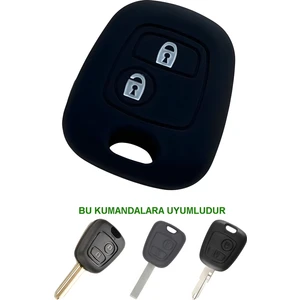 Peugeot 106 Partner Ciroen C3 Berlingo Saxo Uyumlu Silikon Kumanda Anahtar Kılıfı Oto Anahtarlık