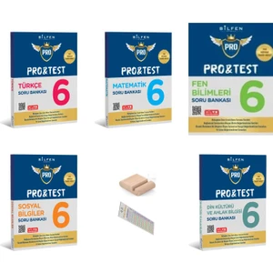 6. Sınıf Protest Fen Türkçe Sosyal Mat Din Soru Bankası Yeni Müfredat +Telefon Tutucu + Çözüm Ayracı