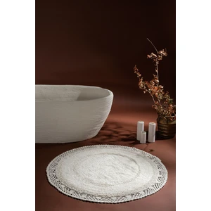 Piuma %100 Pamuk, El Dokuması Banyo Paspası Ekru 110x110