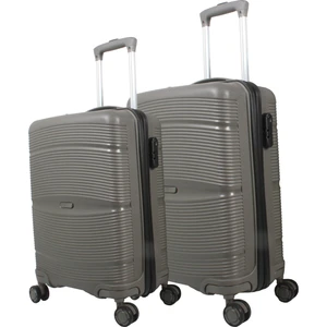 Pp Çizgili Bavul 2'li Set Büyük Boy ve Küçük (Kabin) Boy