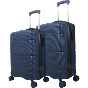 Pp Çizgili Bavul 2'li Set Büyük Boy ve Küçük (Kabin) Boy