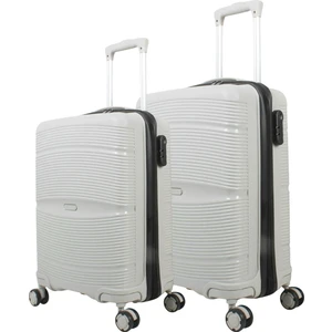 Pp Çizgili Bavul 2'li Set Büyük Boy ve Küçük (Kabin) Boy