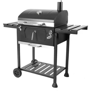 Barbekü Mangal Termostatlı Bacalı Döküm Izgara Tekerlekli