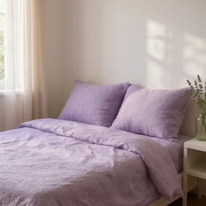 Hb&victory 4 Katlı Müslin Lila Renk 50X70 Cm. %100 Pamuklu 2 Adet Yastık Kılıfı