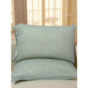 Hb&victory 4 Katlı Müslin Çağla Yeşili Renk 50X70 Cm. %100 Pamuklu 2 Adet Yastık Kılıfı