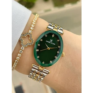 Daniel Klein Oval Kesme Camlı Kadın Kol Saati ve Hediye Bileklik