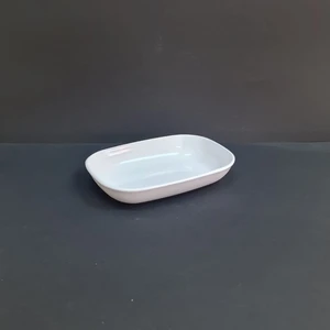 4 Adet Standart Melamin Kare Çerez & Meze Tabağı 16X11 cm - Derinlik 3 cm - Beyaz