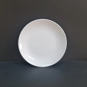 6 Adet Standart Düz Melamin Tatlı & Yemek Servis Tabağı 21 cm - Beyaz