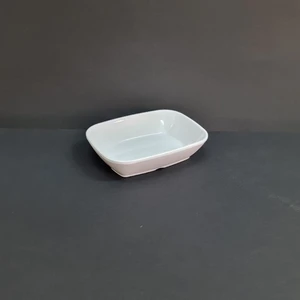 6 Adet Kırılmaz Melamin Kare Çerez & Meze Tabağı 12X8,5 cm - Derinlik 3 cm - Beyaz