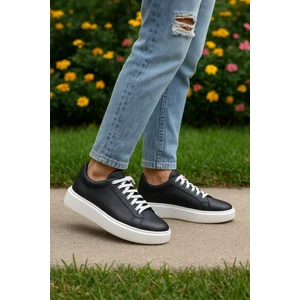 GR0365 Hakiki Yumuşak Floter Deri Üst Kalite Yüksek Kalın Eva Taban Hafif Sneaker Ayakkabı