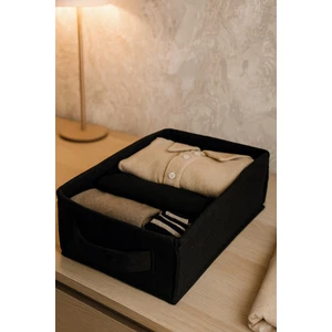 Siyah Dolap Içi, Çamaşır, Oyuncak Düzenleyici, Saklama Kutusu, Keçe Sepet Organizer 38X25X13 cm