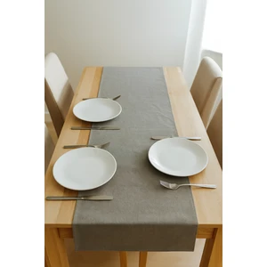 Gri Şık Masa Runnerı 50X150 cm – Modern ve Zarif Masa Örtüsü Runner