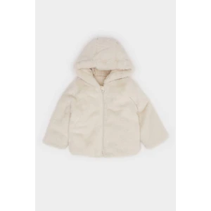 Kız Bebek Kapüşonlu Fermuarlı Pelüş Mont C5319A525AU