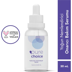 Pure Choice Yoğun Nemlendirici & Onarıcı Bakım Serumu 30 ml (Hyaluronik Asit%5 + Panthenol Vitamin B5 %5)