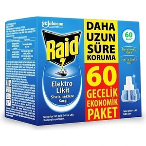 Elektro Likit Yedek Sivrisinek Kovucu - 60 Gece Süreyle Etkili, 42 ml, Açık Kapı ve Pencerelerde Bile Koruma Sağlar