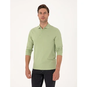 Pierre Cardin Erkek Çağla Slim Fit Kıvrılmaz Polo Yaka Basic Pike Sweatshirt 50314048-VR016