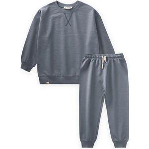 Basıc Sweatshirt Takım 3-8 Yaş Gri