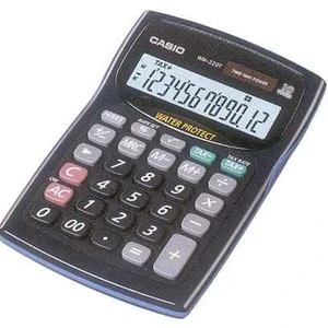 WM-220MS-BU 12 Hane Mavi Suya-Toza Dayanıklı Masa Üstü Hesap Makinesi