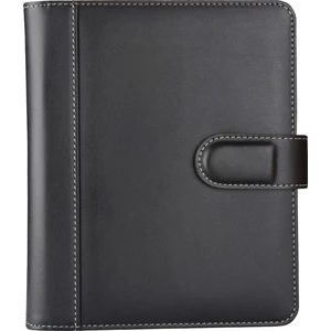 2K 2026 YENİ YIL Günlük Çizgili Ajanda Suni Deri 4 Halkalı Organizer Ajanda iç Ajanda Ölçüsü 15*21 cm Siyah