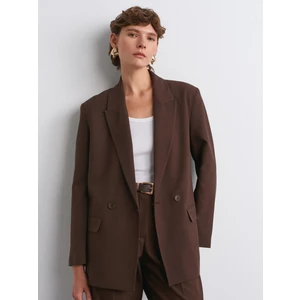 60767 Blazer Ceket-Koyu Kahve