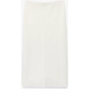 Slim Fit Midi Nervür Detaylı Kalem Etek