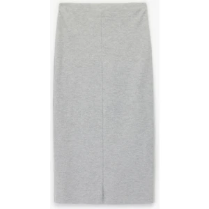 Slim Fit Midi Nervür Detaylı Kalem Etek