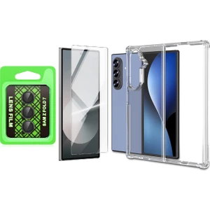 Samsung Galaxy Z Fold 7 Kılıf Zore Nitro Anti Shock Silikon Kılıf + Kamera Lens + Nano Ekran Koruyucu