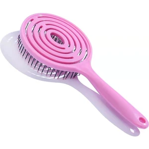 One Step Beauty 3D Profesyonel Saç Fırçası - Pembe Oval Ergonomik Tasarım, Tüm Saç Tipleri İçin Uygun