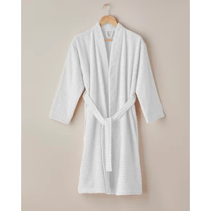 Chequer Pamuk Bornoz L-Xl Beyaz