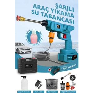 Yeni Model Şarjlı Yüksek Basınçlı Oto Araba Bahçe Yıkama ve Temizleme Araç Yıkama Tabancası Makinesi