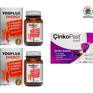 Energy Vitamin ve Mineral Kompleksi 30 Tablet 2 Adet – Pastil Hediyeli
