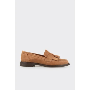 Taba Deri Kadın Günlük Loafer