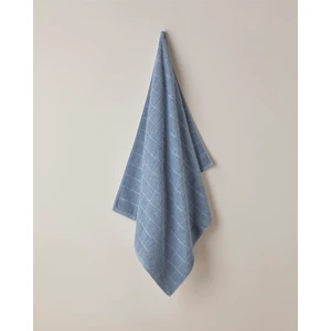 Chequer Pamuk Banyo Havlusu 80X150 cm Mavi