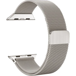 Apple Watch 10 42MM 6 7 8 9 10 Se Uyumlu 38 40 41MM Milano Metal Hasır Mıknatıslı Kordon Paslanmaz Çelik