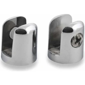 2 Adet Yuvarlak Cam Raf Tutucu Etejer 7 mm Parlak Krom Metal