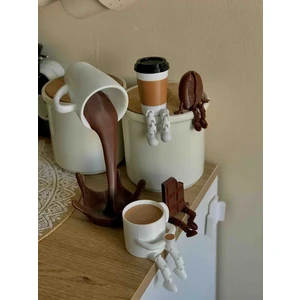 Kahve Köşesi Dekoratif 5’li Figür Seti – Eğlenceli Tasarım