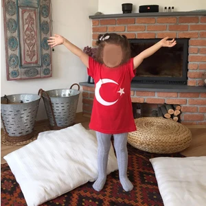 Türk Bayrağı Çocuk Tişört 5-12 Yaş Arası Türk Bayraklı 23 Nisan 19 Mayıs 29 Ekim 10 Kasım Tişörtü