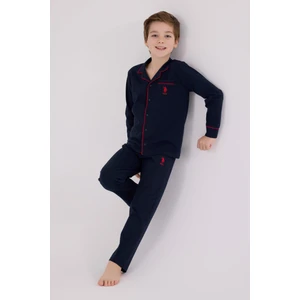 U.s. Polo Assn. Erkek Çocuk Gömlek Pijama Lacivert