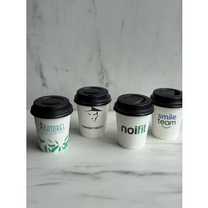 May Cup Firmaya Özel Baskılı Kapaklı Karton Bardak  7 Oz 250 Adet May Cup