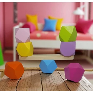 Erc Wood Blocks Ahşap Denge Blokları Montessori Waldorf Eğitimi 7'li Set