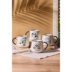 Cats 4'lü Porselen New Bone China 430 ml Kupa Seti Mug