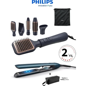 Saç Şekillendirme ve Düzleştirme Seti Argan Yağı Seramik Kaplama, 5 Aparat,3 Isı ve Hız Ayarı