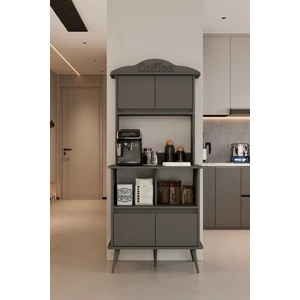 Forme gri Mdf Raflı Kahve Köşesi 172CM