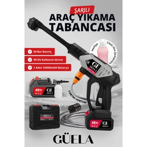 Yeni Versiyon Şarjlı ve Yüksek Basınçlı Oto Yıkama ve Sulama Tabancası