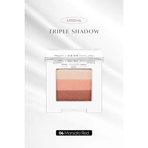 Yumuşak Dokulu, Dökülme Yapmayan 3 Renkli Göz Farı Triple Shadow No.6 (Marsala Red)