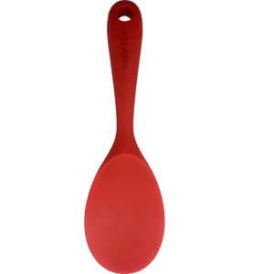 Tekli Isıya Dayanıklı Yanmaz Yapışmaz Silikon Pilav Kaşığı Kırmızı